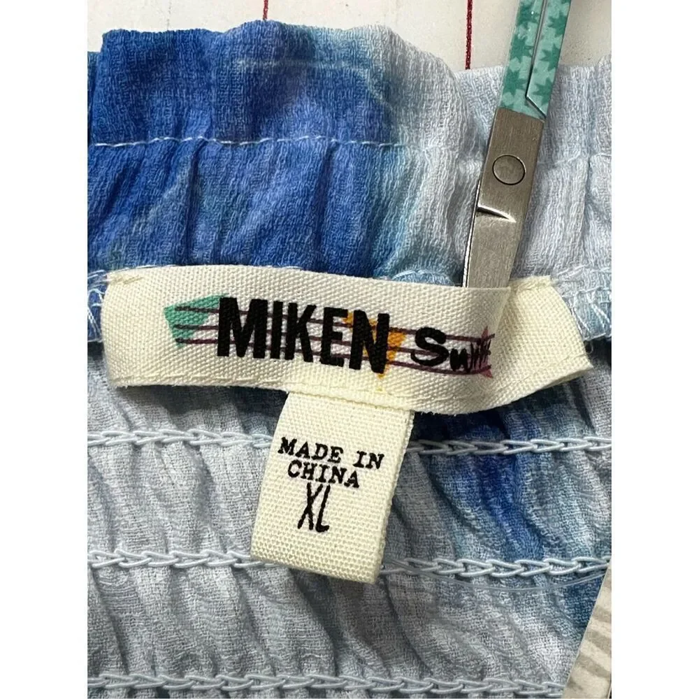 Miken NWT size XL blue on blue layered skirt
